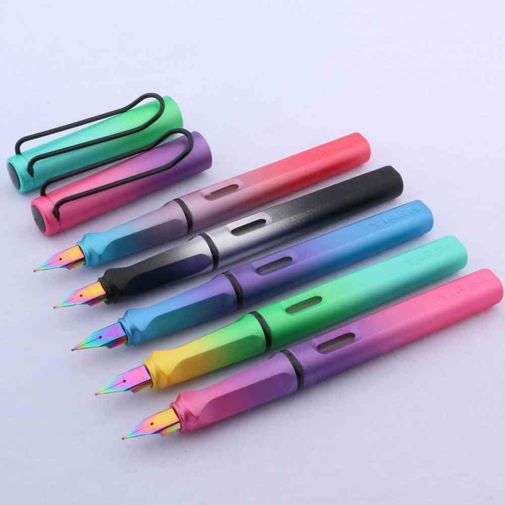 Gradient Color, Ef Nib Fountain Pen For Office/school