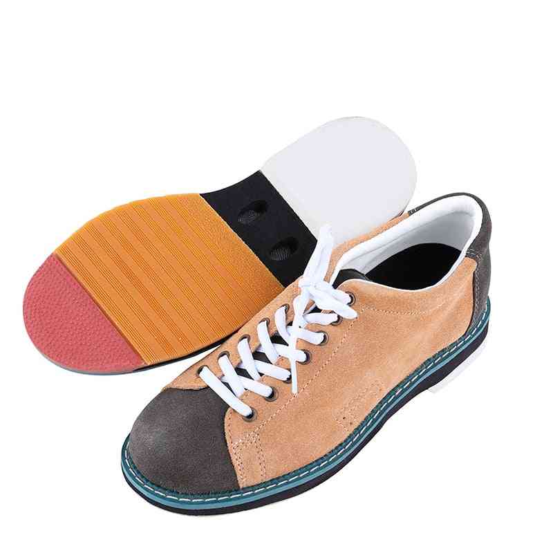 Non-slip Wear Resistant Indoor Professional Bowling Shoes, Men And Women Leather Sports Comfortable Sneaker