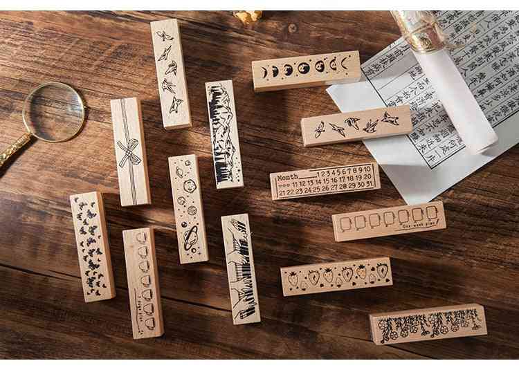 Standard Wooden Rubber Stamp-12 Designs