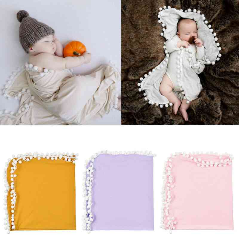 Bebê recém-nascido bebê recém-nascido bebê dormindo cobertor de berço, suporte fotográfico de algodão