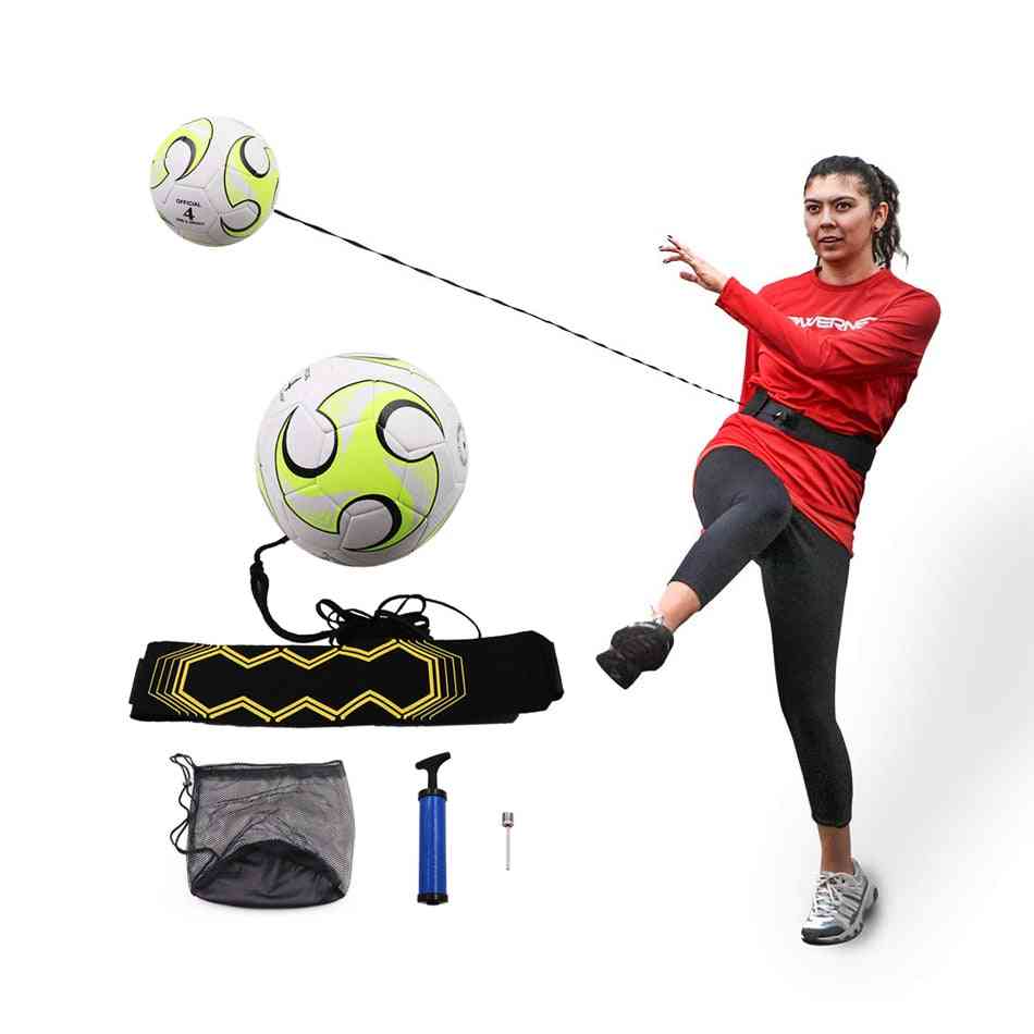 Futbalová tréningová spätná lopta s opaskovým lanom