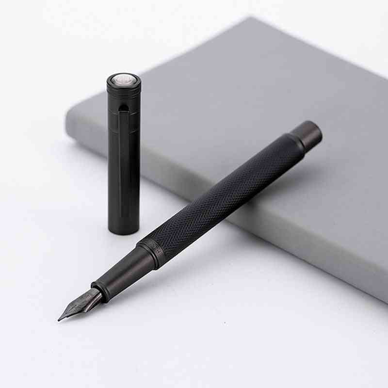 Fountain Pen, Titanium Ef/f Nib Tree Texture Writing For Business Office