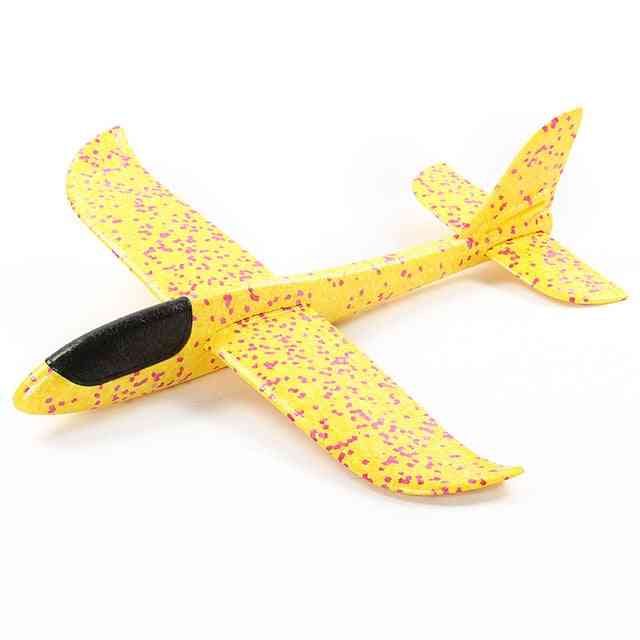 48 cm epp schuim handworp vliegtuig - buiten lancering zweefvliegtuig vliegtuig kinderen vliegtuig cadeau speelgoed, vliegtuigen gooien interessant speelgoed - geel