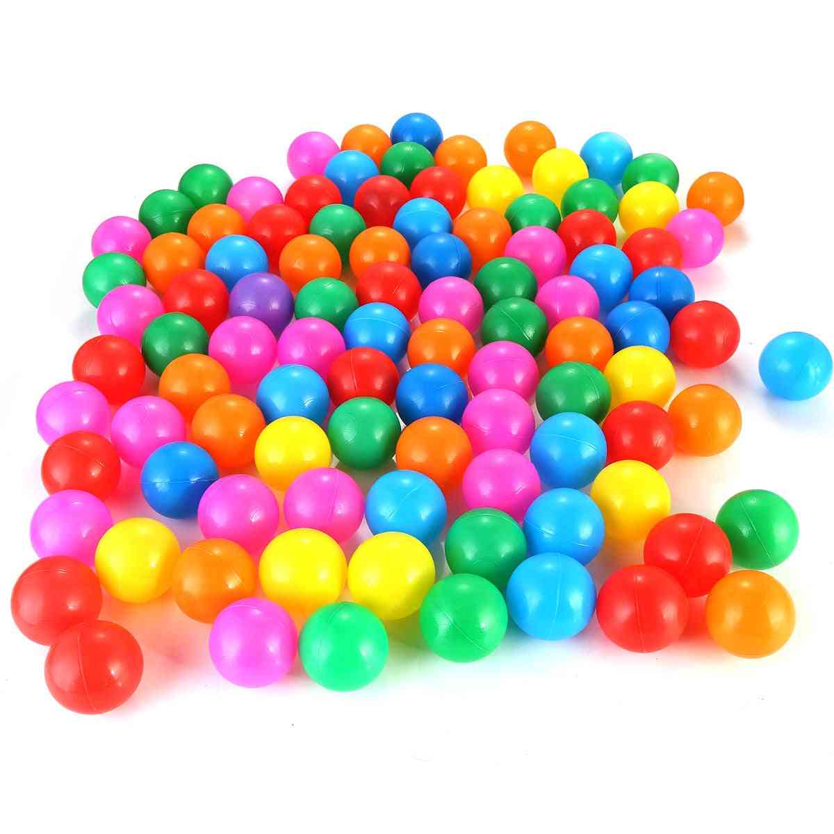 100pcs 4 cm cores bolas de plástico para bebês - piscina de água bola das ondas do mar, piscina infantil com cesta de basquete, brinquedos para barracas ao ar livre (4 cm)