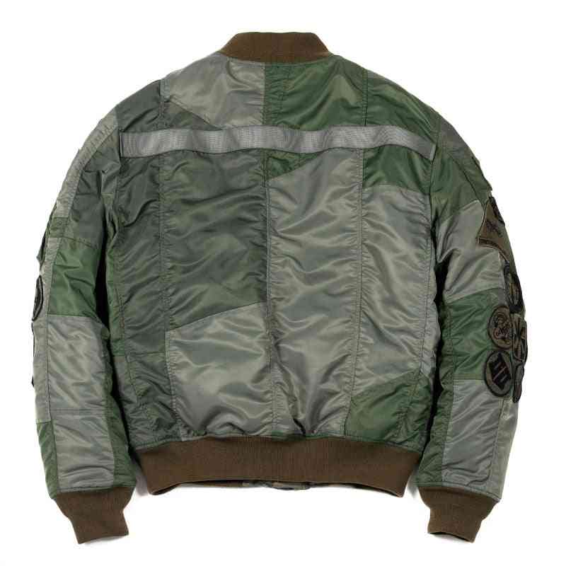 Moška vojaška zelena letalska jakna
