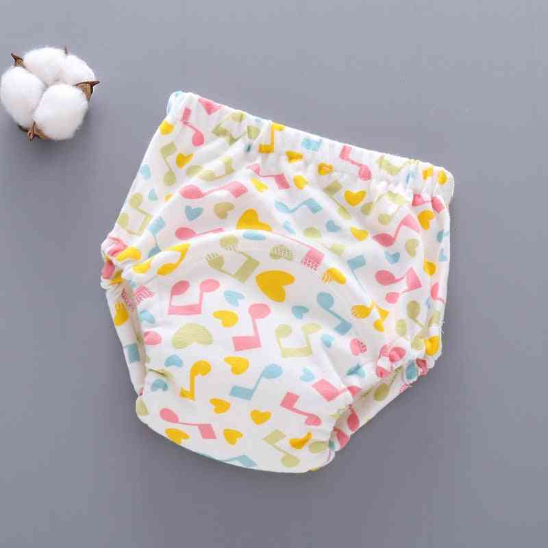 6layer Waterproof Reusable Baby Cotton Training Pants, Infant Shorts, Underwear Cloth Diaper