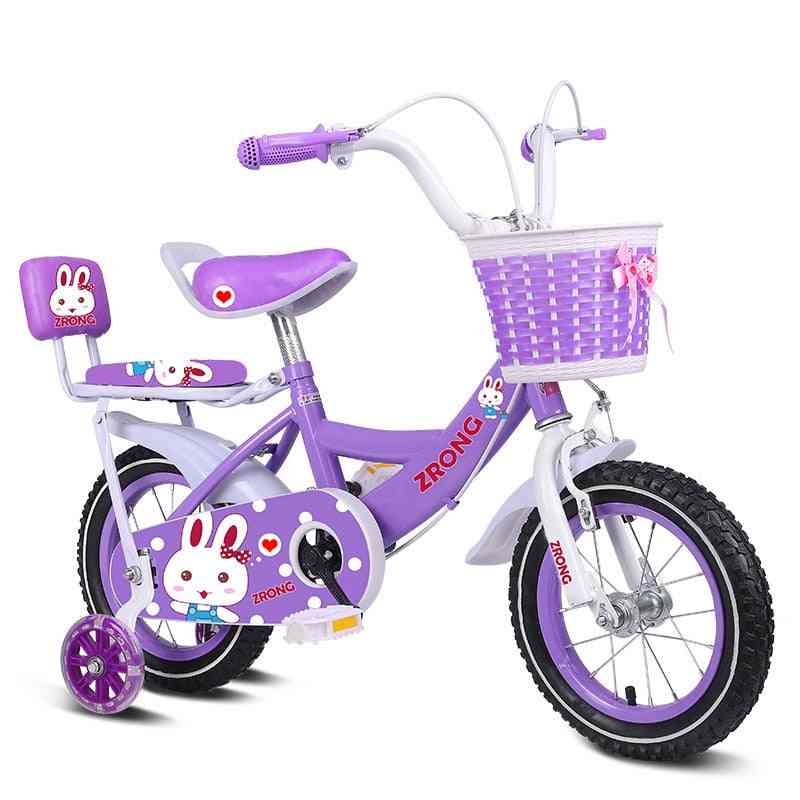 Detský balančný bicykel s veľkým oceľovým kolesom a zadným sedadlom