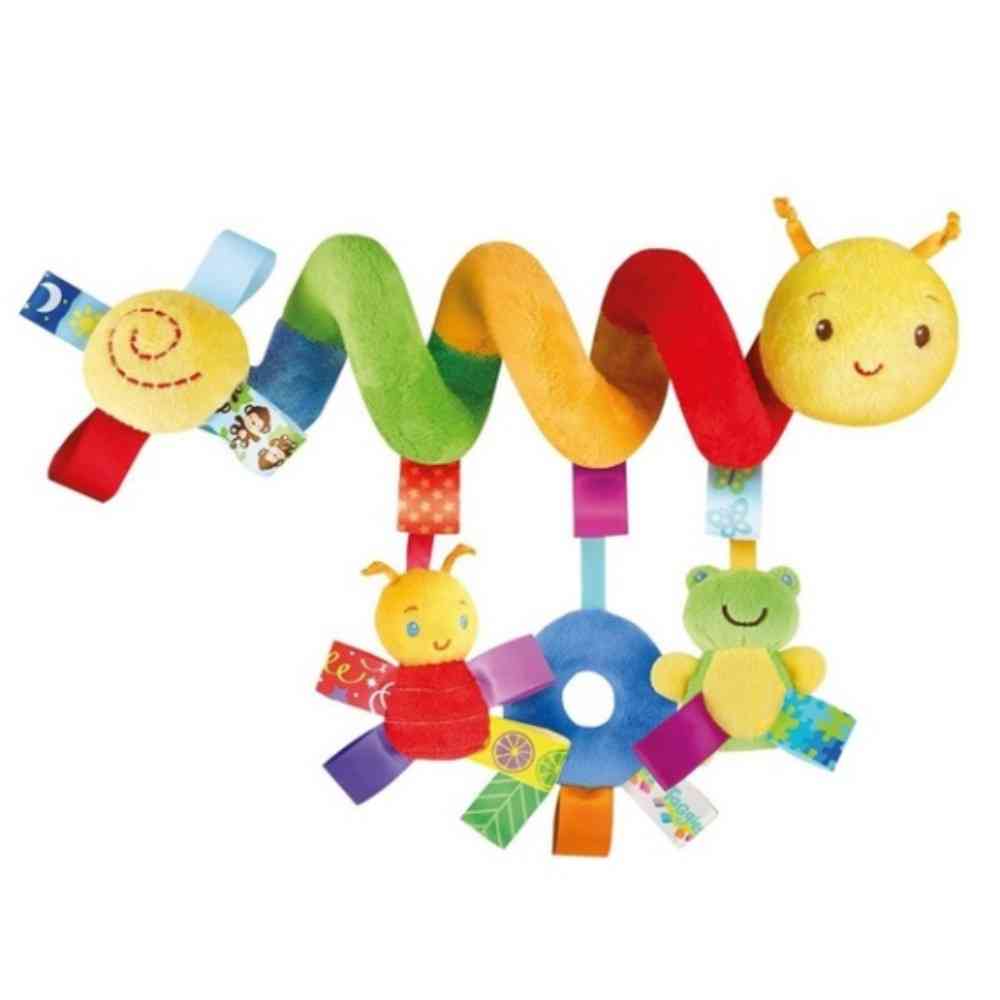 Baby Baby Wurm Krippe Bett um Rassel Glocke Cartoon Insekten Kinderwagen hängen ausgestopfte Wrap Spiral Sicherheitsspielzeug (mehrfarbig) hängen