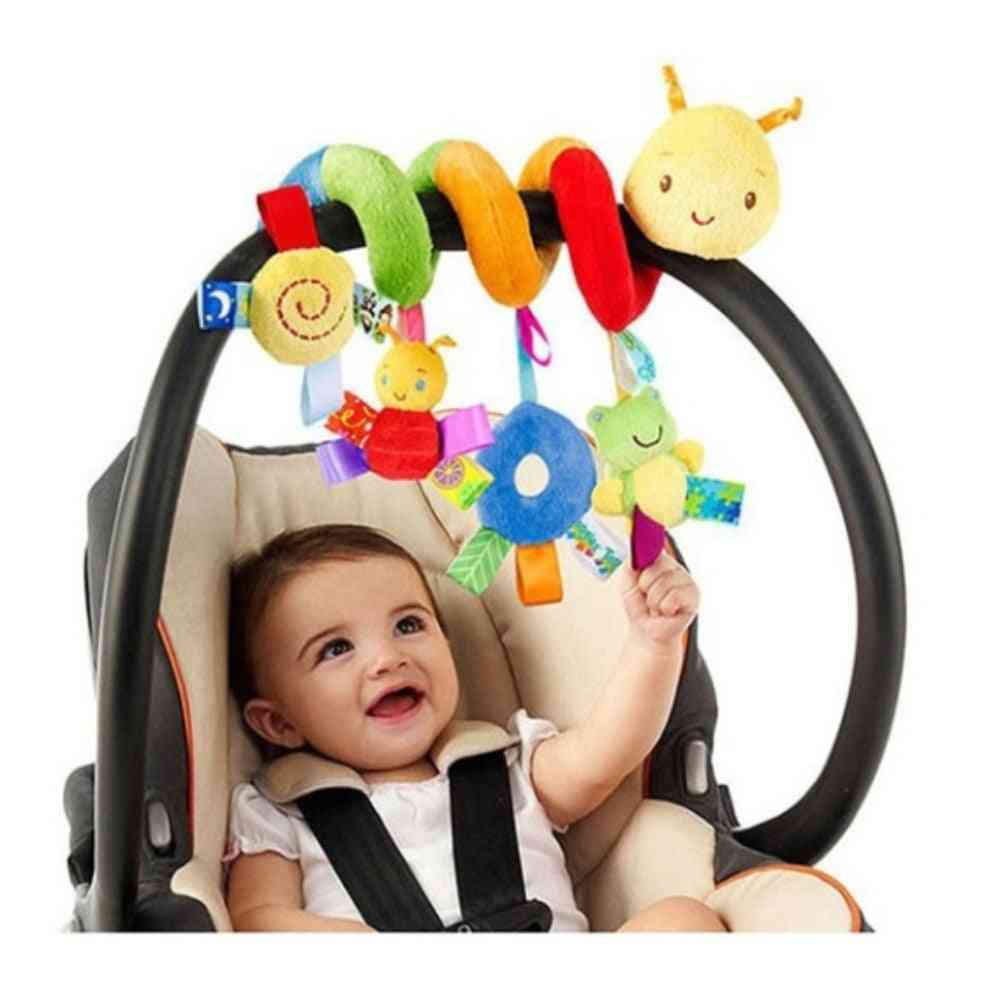 Baby Baby Wurm Krippe Bett um Rassel Glocke Cartoon Insekten Kinderwagen hängen ausgestopfte Wrap Spiral Sicherheitsspielzeug (mehrfarbig) hängen