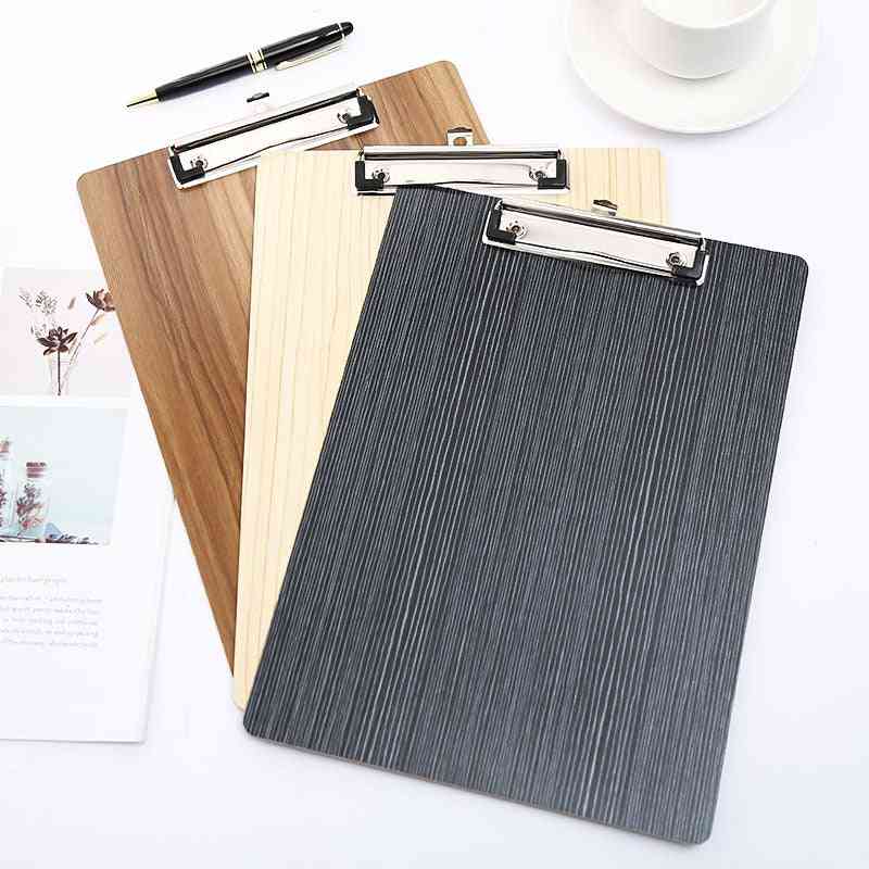 A4 Paper Holder Wooden Clipboard For School/office