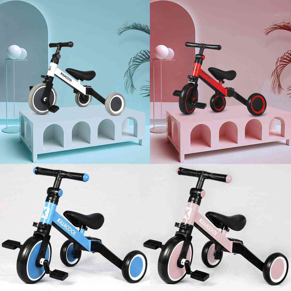 Deformerbar scooter til børn, trehjulet cykel, 3 i 1 design, balance cykeltur på legetøjscykel til børn / baby
