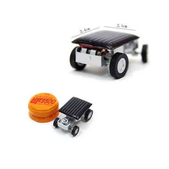 Ny solenergi energi mini børn legetøjsbil sjov racing racer pædagogisk gadget til gave (sort)