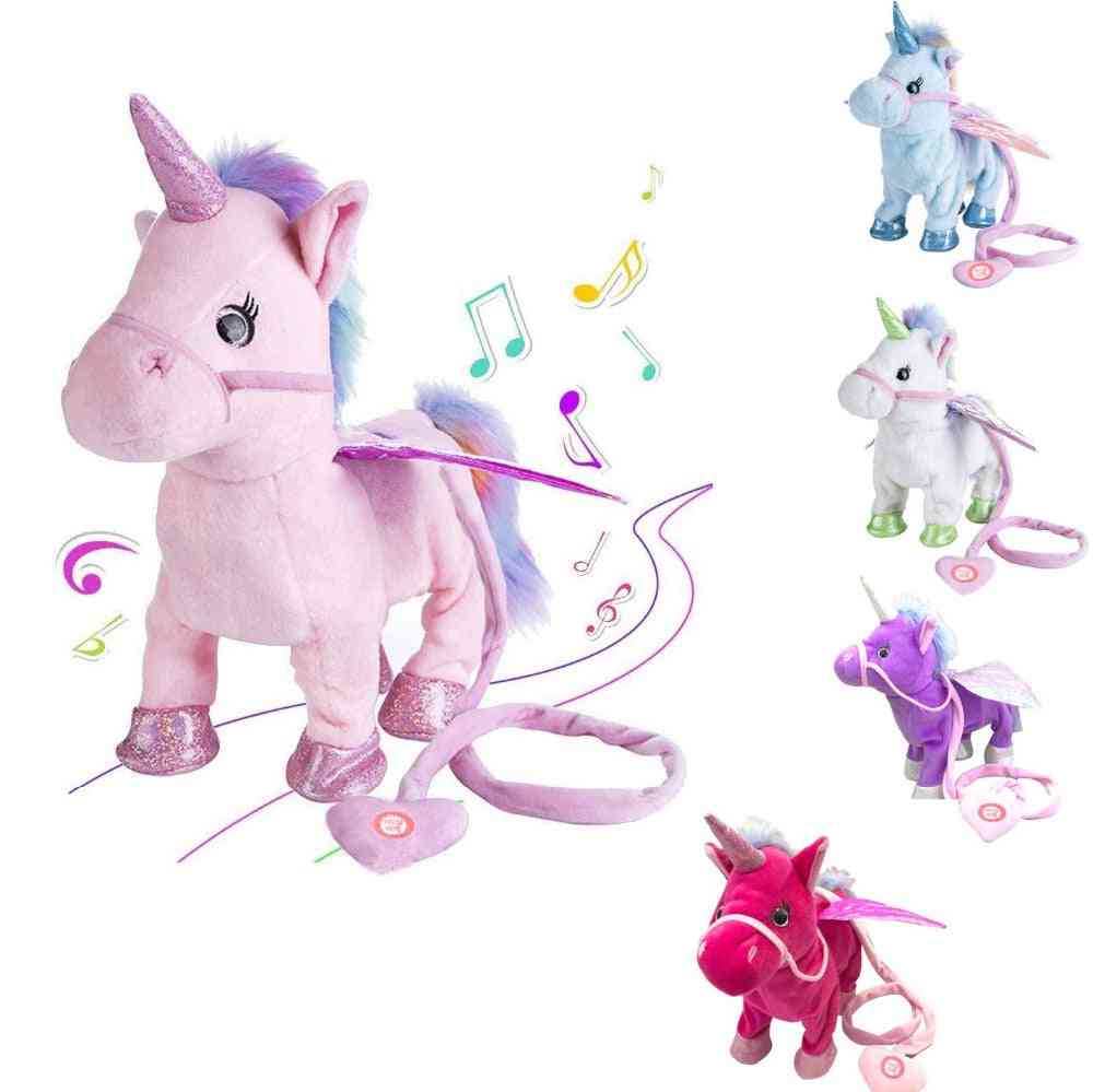 Electric Walking Magic Unicorn Plush Toy For