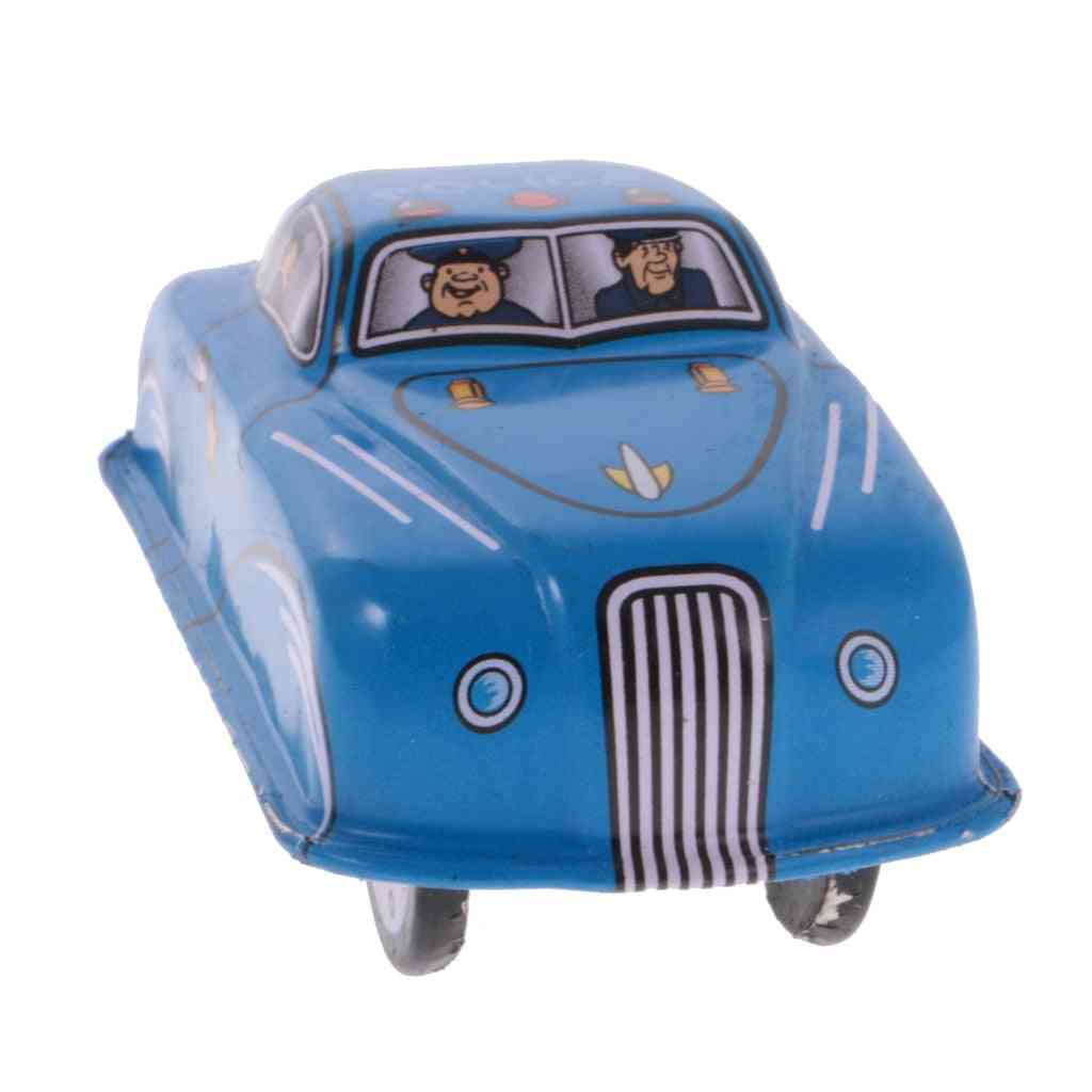 Model starodobnega policijskega avtomobila, otroška pločevinasta igrača z navitjem
