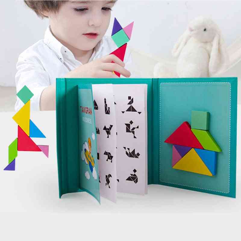 Magnetisk 3d puslespil montessori læring pædagogisk tegning brætspil legetøj til børn hjerne drilleri