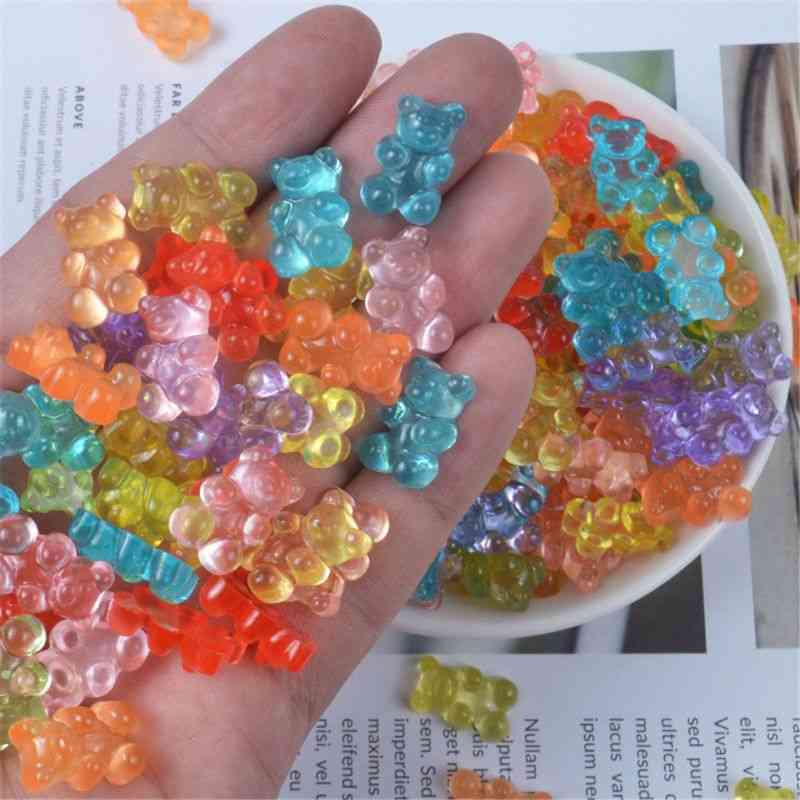 Mini Bear Beads Rubber -soft Slime Charms Plasticine Accessories