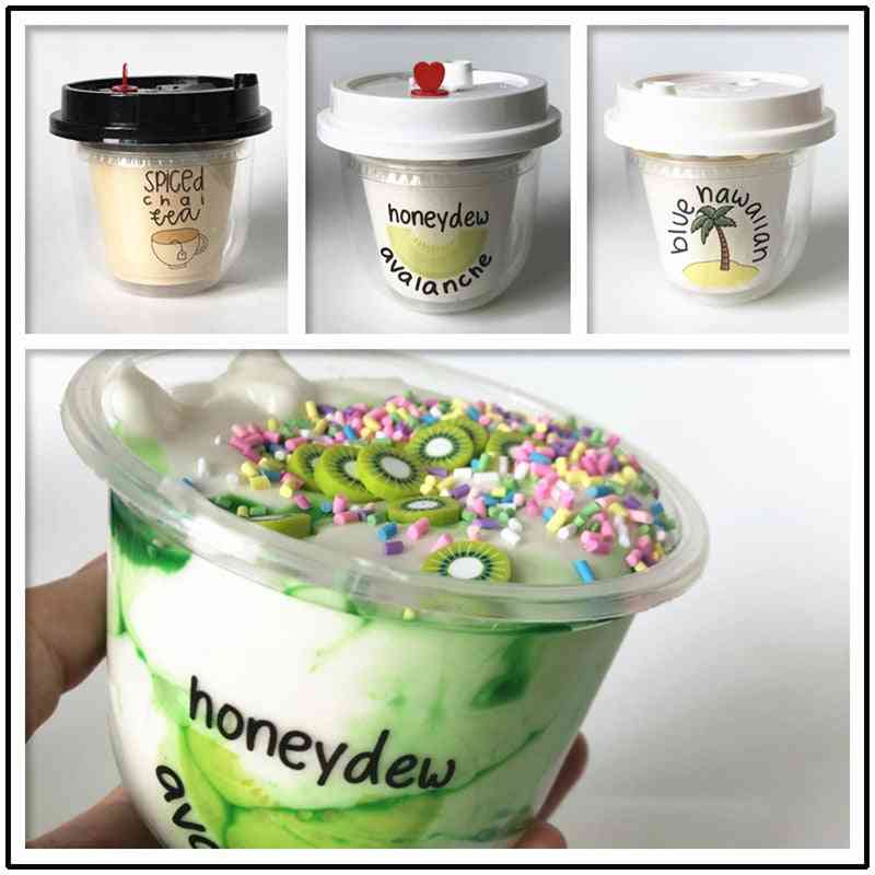 Arcilla polimérica de helado de limo esponjoso encantos de algodón suave súper ligero para kit de limo, juguetes antiestrés