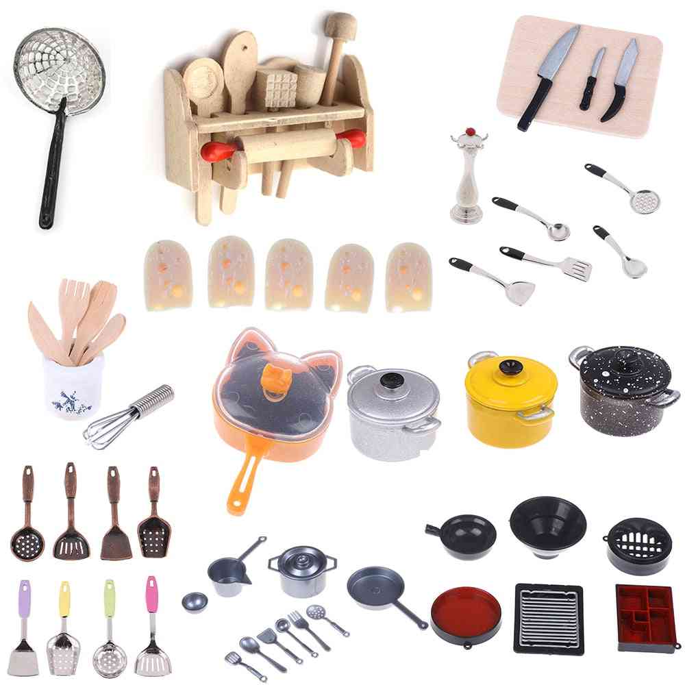 Dollhouse Kitchen Cooking Ware-pretend Play