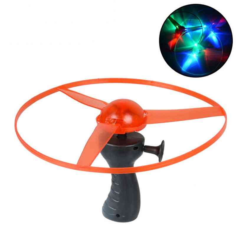 забавен въртящ се флаер, светещо летящо НЛО, играчки за светлинна ръкохватка