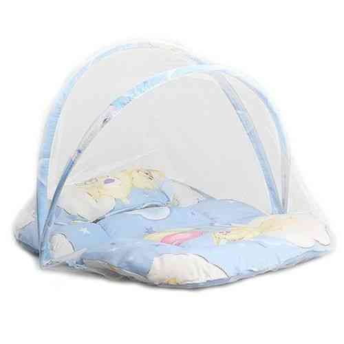 Foldable Baby Bed Dot Zipper Mosquito Net Tent Sleeping Cushion