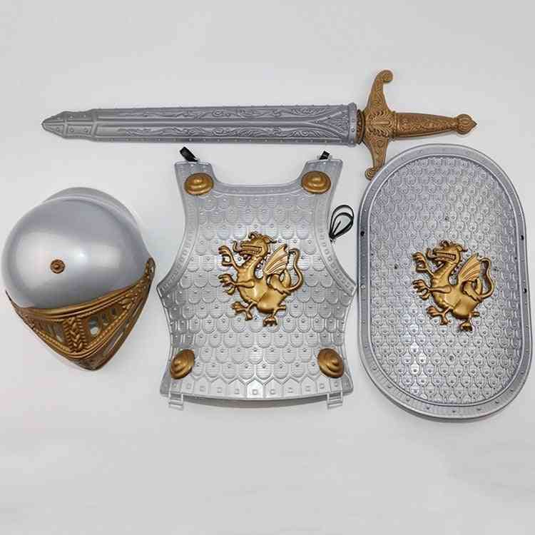 Ancient Knight Armor And Shield-cosplay Costume For Kids