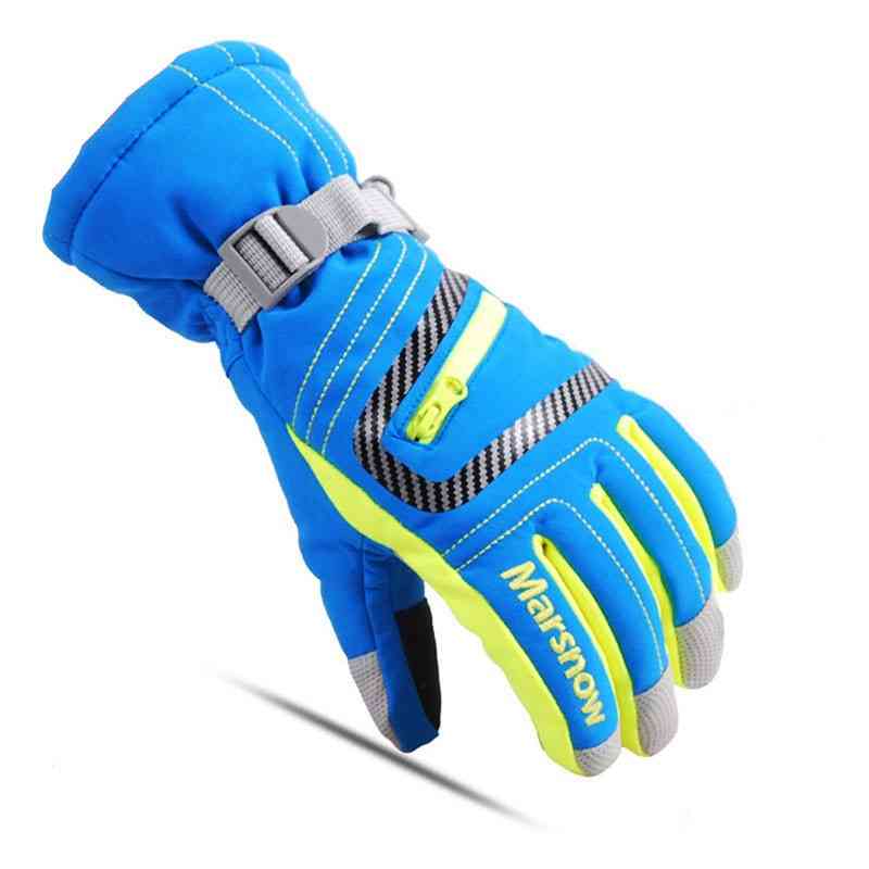 Gants de ski professionnels d'hiver marsnow - Gants chauds imperméables pour adultes filles / garçons, gants de snowboard de ski coupe-vent pour enfants de neige