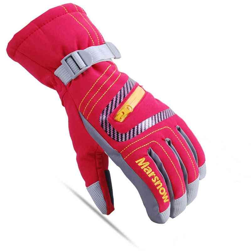 Guantes de esquí profesionales de invierno marsnow: guantes cálidos impermeables para niñas / niños para adultos, guantes de snowboard de esquí a prueba de viento para niños de nieve