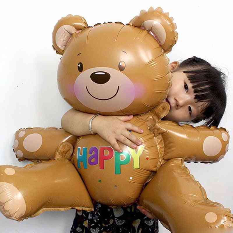 30'' Large 3d Happy Bear Shape Foil Balloons For