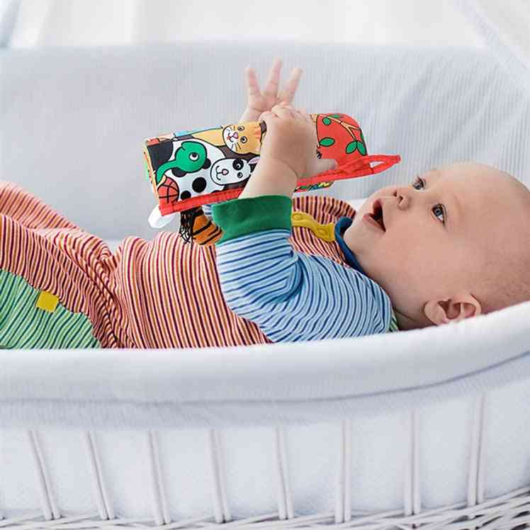 бебешки играчки бебешки дрънкалки, кърпа за ранно развитие -книги деца учене образователна дейност опашки животни динозавър