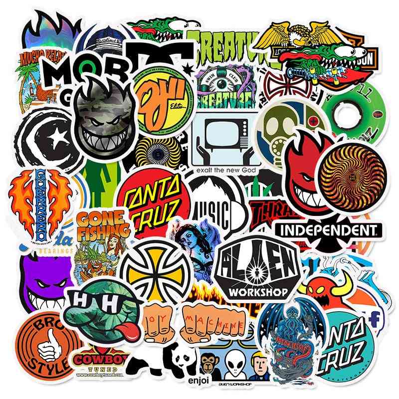 Skateboard fashion brand logo adesivo impermeabile per bagagli auto guaitar skateboard phone bicicletta laptop stickers