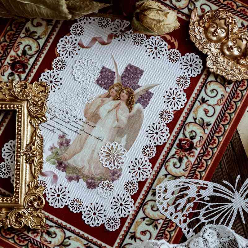 Lace Paper Hollowing Out Plant Butterfly Memo Pad, Transparent Notes