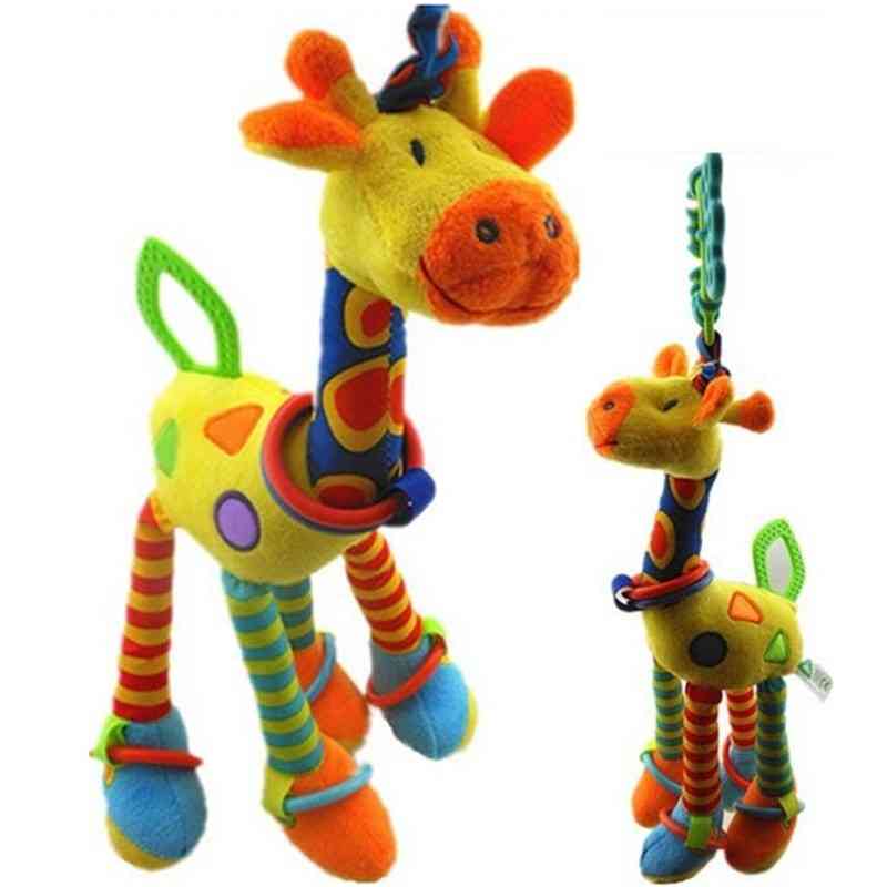 Peluche neonato sviluppo bambino morbido giraffa, animale, campanelli, sonagli, maneggiare giocattoli -
