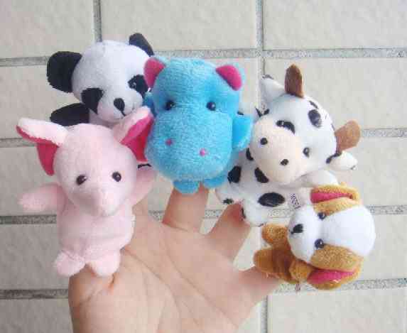 Cute Animal Hand Puppets Finger, Baby Dolls Plush Toy