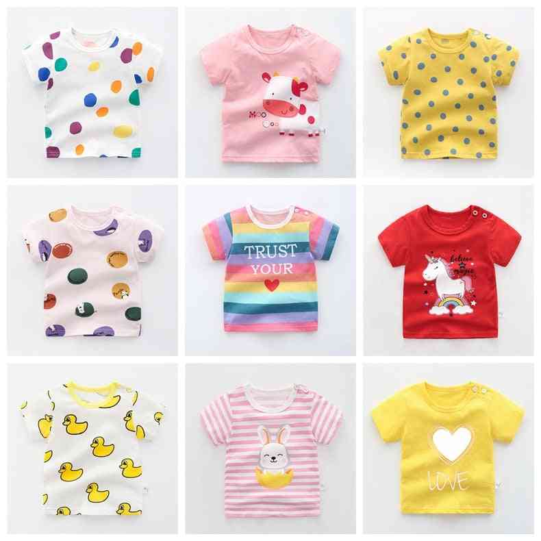 Cartoon Printed Short Sleeve T-shirts For Baby (6 Months)