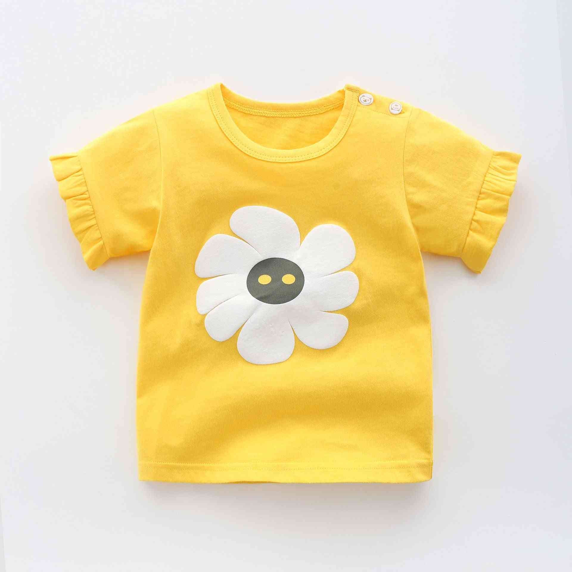 Cartoon Printed Short Sleeve T-shirts For Baby (9 Months)