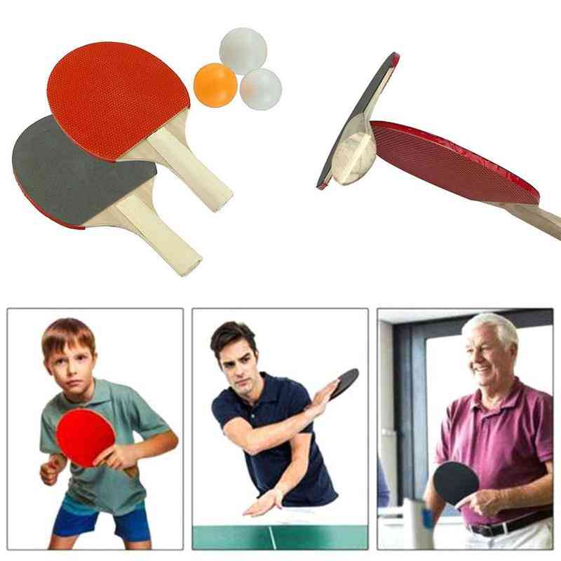 Table Tennis Racket  With 3 Ping Pong Balls Set