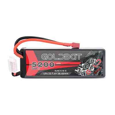 5200mah, 7.4v 50c, Lipo Battery With Deans Plug For Rc Car, Truck, Helicopter
