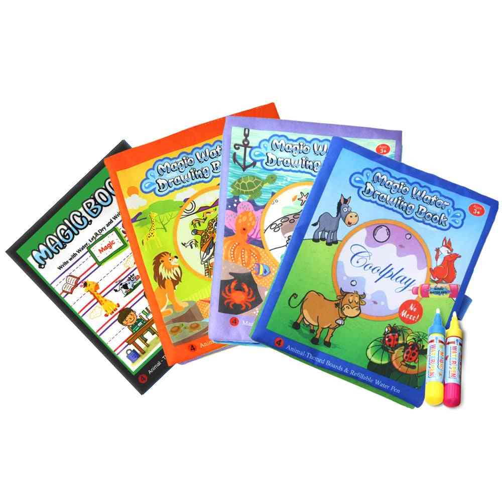 Magisk vand tegning bøger farvelægning genanvendelig tidligt læring legetøj lærerigt for børn
