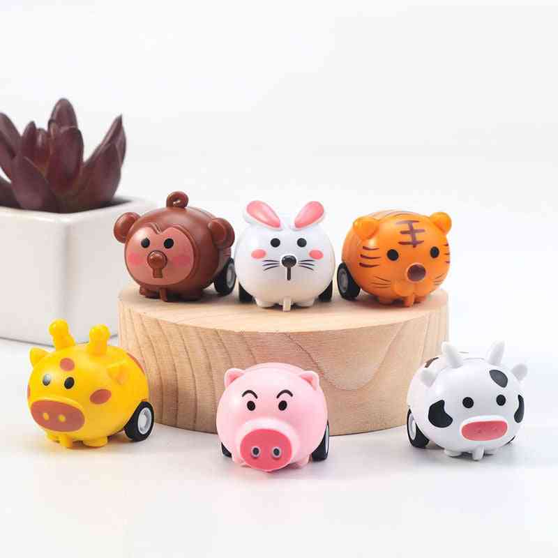 Cute Animal Pull Back Car Tiger Inertia Toy For &