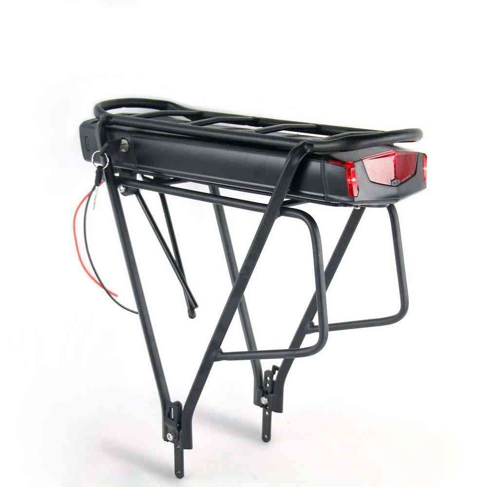 Ebike elettrico 36v per portapacchi posteriore, batteria per bicicletta a celle Samsung con bagaglio a strati per motore 500w / 350w / 250w