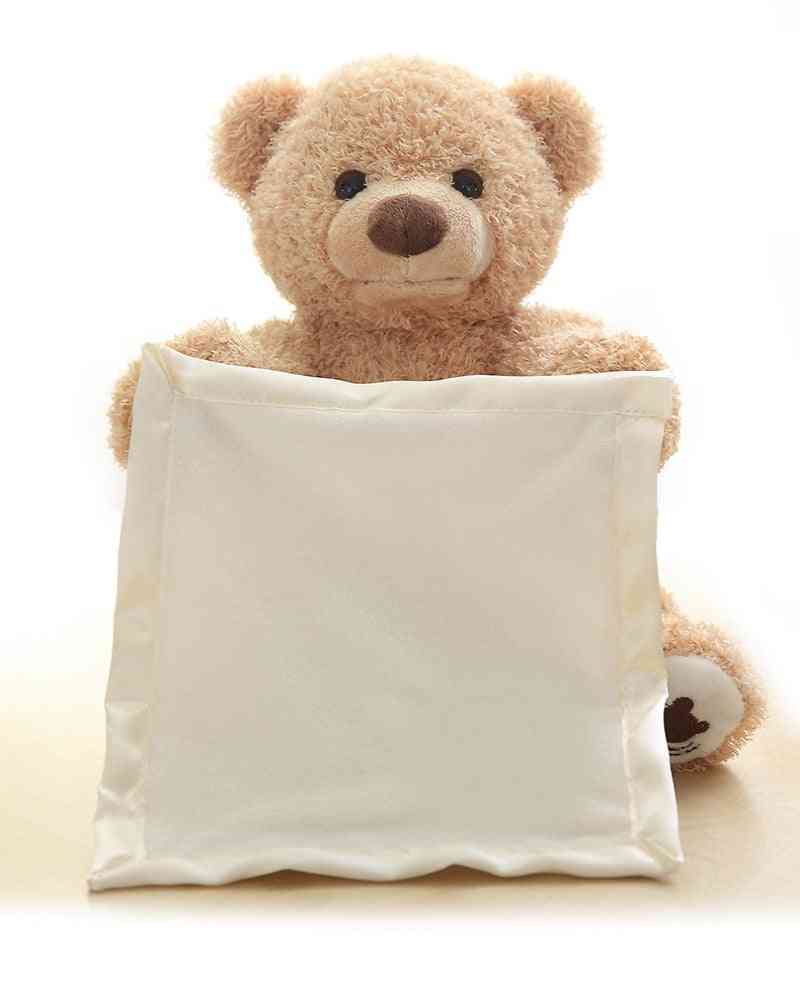 30cm Hide Cat And Teddy Bear- Cute Stuffed Electronic Toy