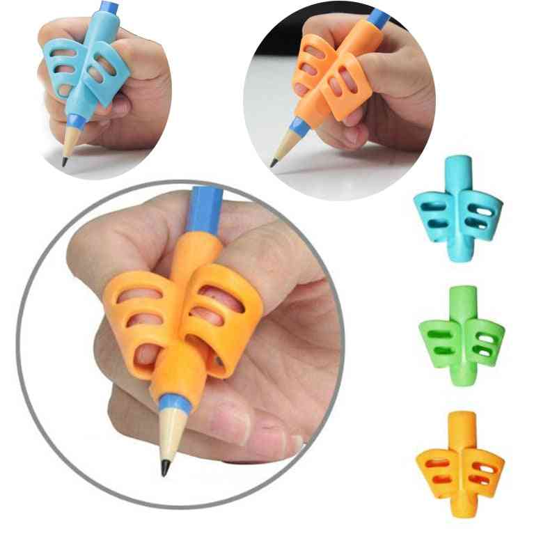 Two-finger Tpr Pencil And Pen Holder, Writing Training Correction Tool