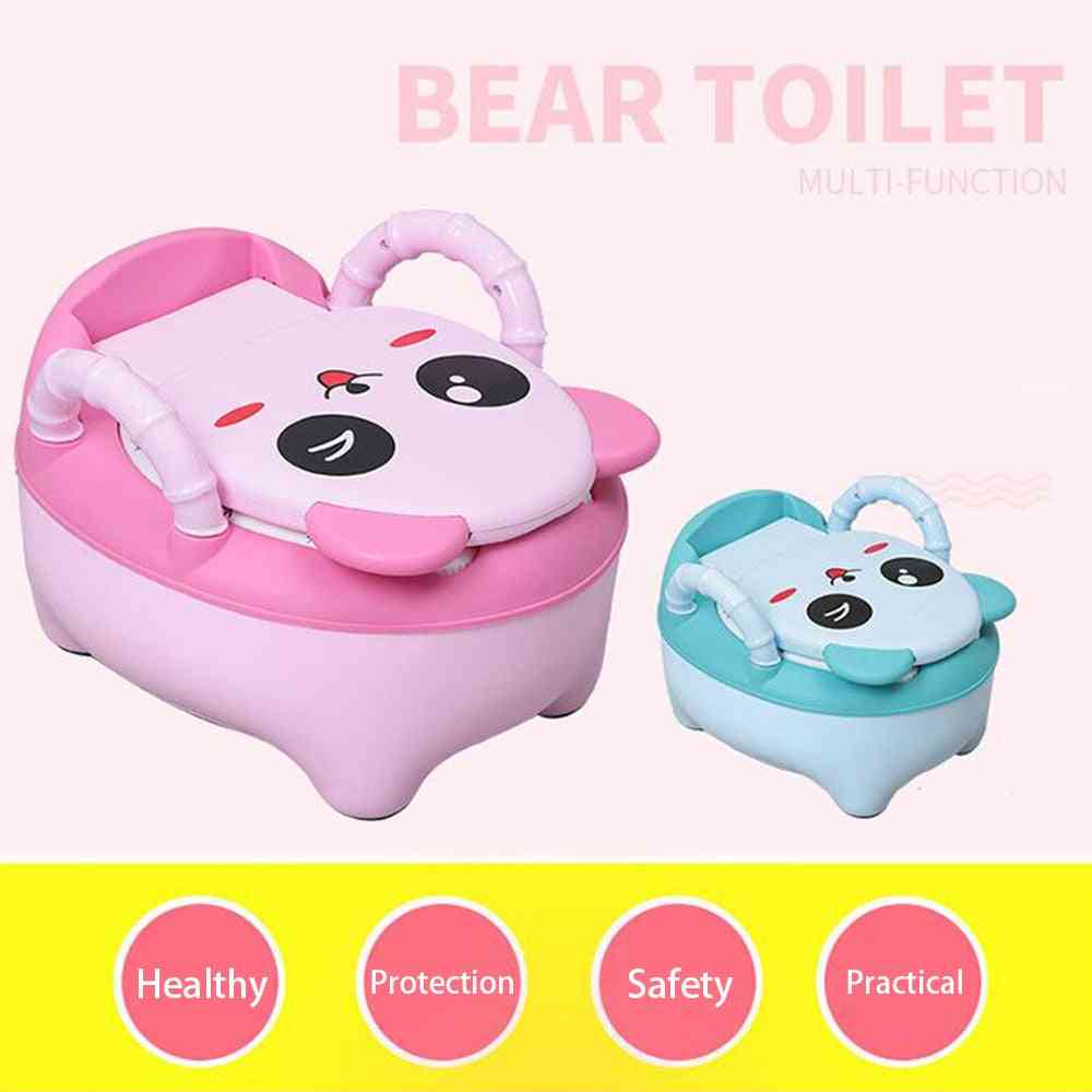 Baby Potty Training Toilet Seat, Comfortable Backrest Cartoon Pots