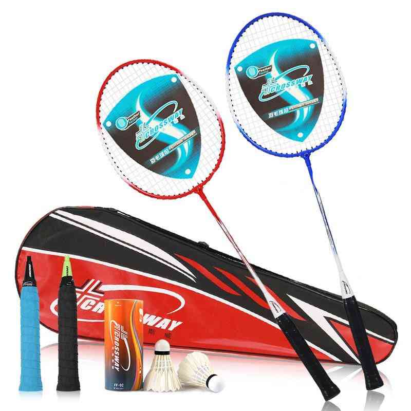 Professional Badminton Rackets Set, Including Shuttlecock Racket Bag And Matching Grip