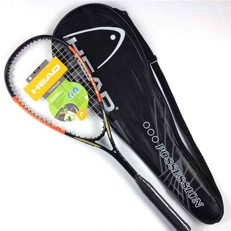 Fej szén-dioxid squash ütő zacskóval, padel raqueta edző kiegészítőkkel
