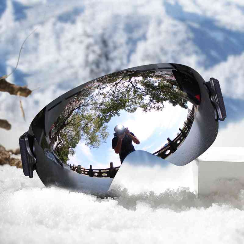 Professionella skyddsglasögon lins vuxna anti-dimma snowboard ultralätt vinterglasögon