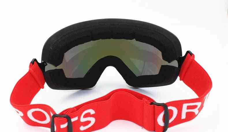 Profesjonalne soczewki gogli dla dorosłych snowboardowe ultralekkie zimowe okulary przeciwmgielne
