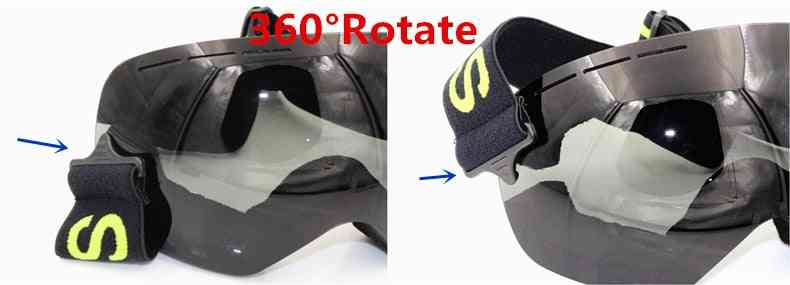 Lunettes de protection professionnelles lentille adulte anti-buée snowboard lunettes d'hiver ultra-légères