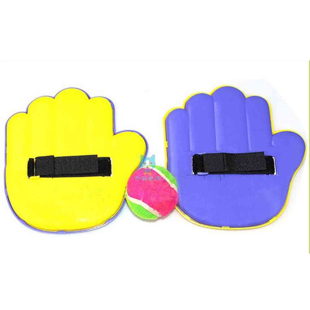 Creative Durable Toss And Catch Game Set-sticky Ball Sucker Gloves