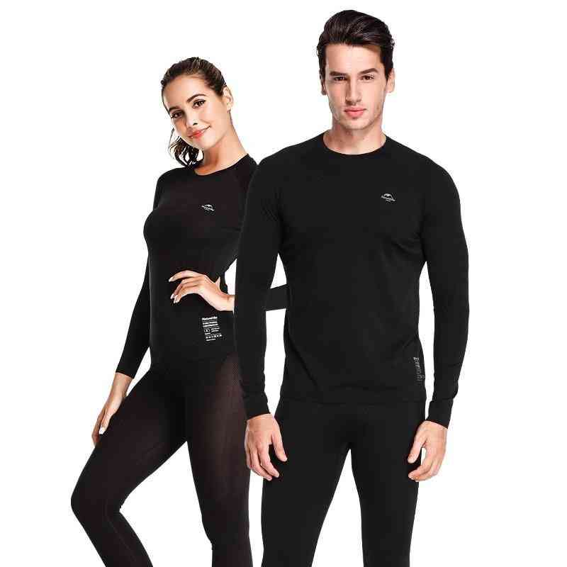 Men-women Winter Quick Dry Anti-microbial Stretch, Thermal Long Polyester Thick Underwear Set